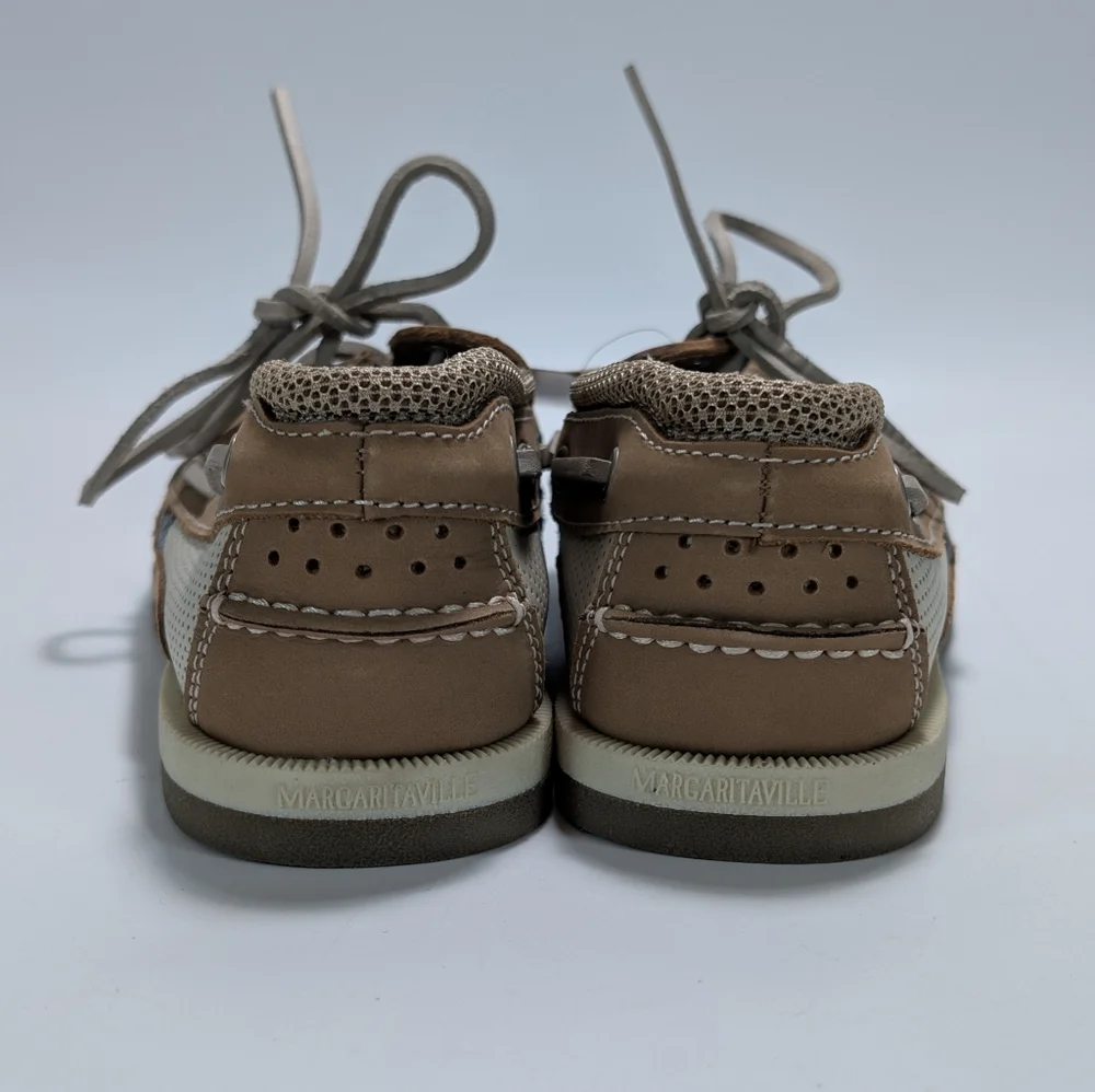 Maragritaville Soles Of The Tropics North Shore Leather Lace Up Boat Shoes NWT